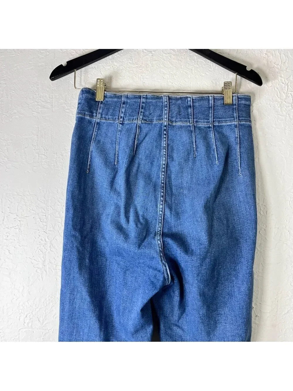 Free People Jayde Flare Stretch Jeans in Sunburst Blue